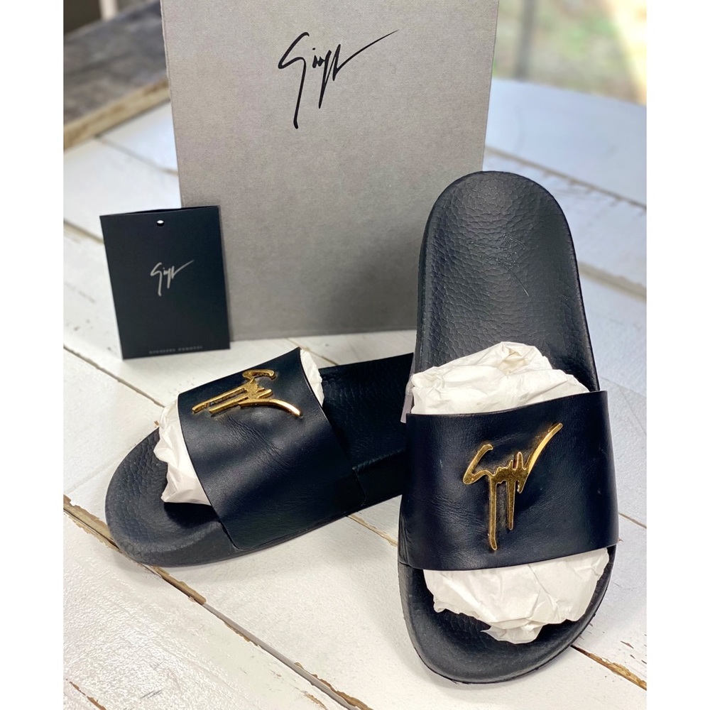 Giuseppe Zanotti Laburella Logo Slide Sandals - Picture 2 of 10